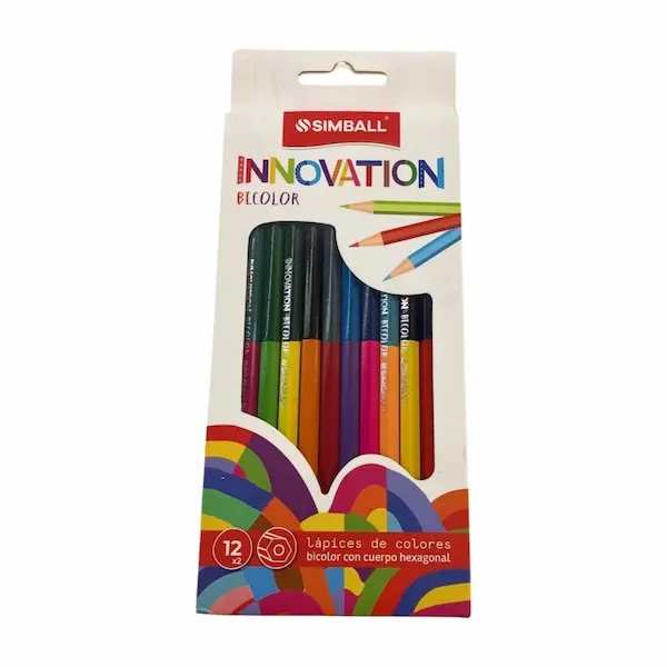 Lapices bicolor Simball x 24 colores