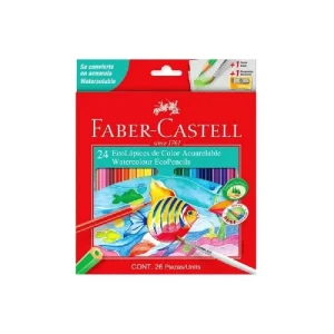 Lapices acuarelables Faber Castell x 24 colores