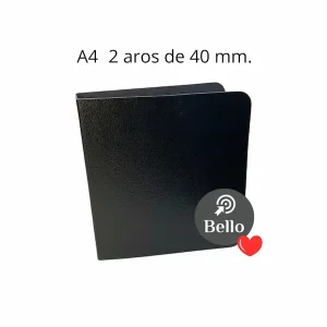 Carpeta fibra negra A4 Fibracap