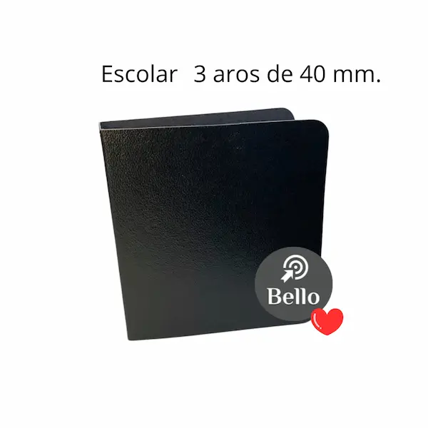 Carpeta fibra negra escolar  Fibracap