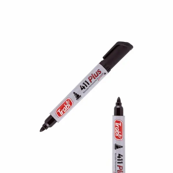 Marcador grueso Trabi 411 tinta permanente.
