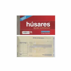 Talonario de Recibo autorizado duplicado HUSARES 1823