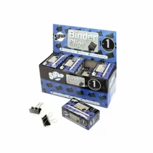 Binder clips 19 mm. x 12 unidades Sifap