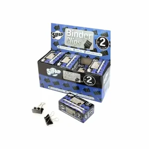 Binder clips 25 mm. x 12 unidades Sifap