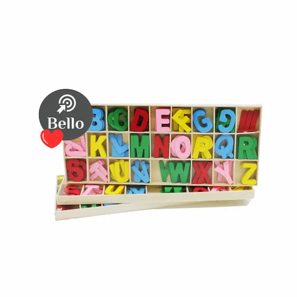 Caja de letras de madera art. 6636