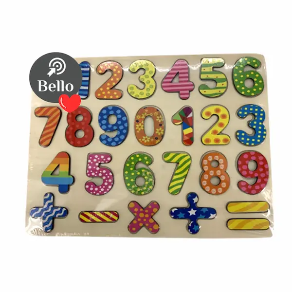 Encastre de madera numeros art. 7994N