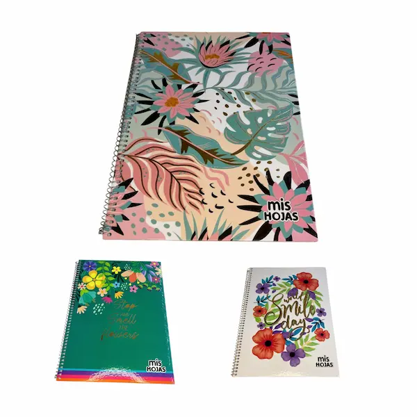 Cuaderno A4 tapa dura con espiral 80 hojas