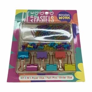 Set clips binders Mooving Pastel