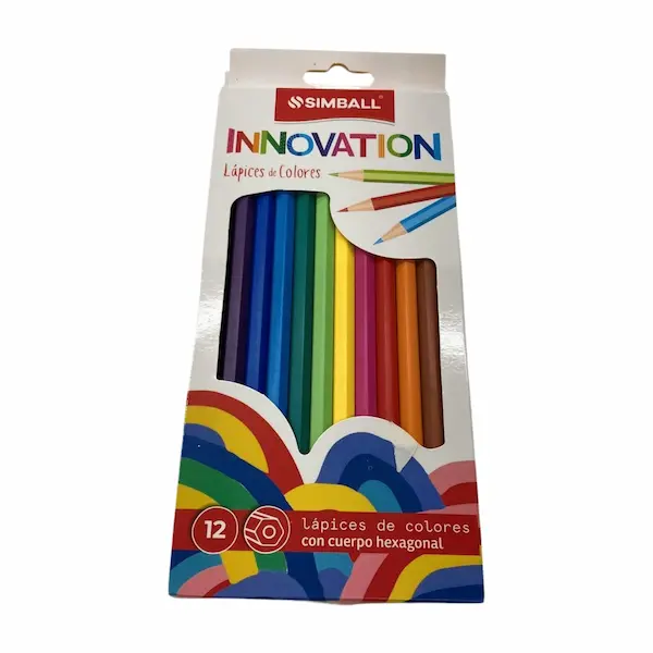 Lapices de colores largos x 12 Simball Innovation