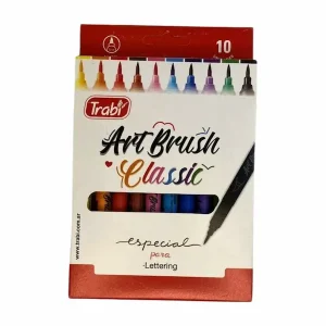 Marcadores fibras Trabi Art Brush clasicos x 10 u.