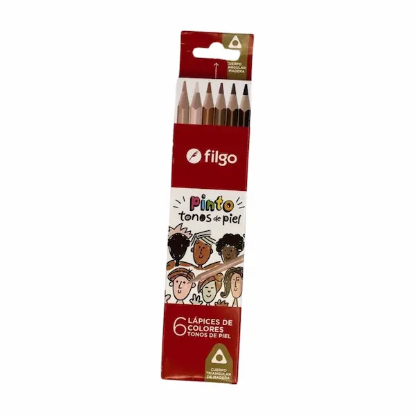 Lapices de colores Filgo tonos piel x 6 u.