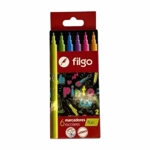 Marcadores fibras Filgo fluo x 6