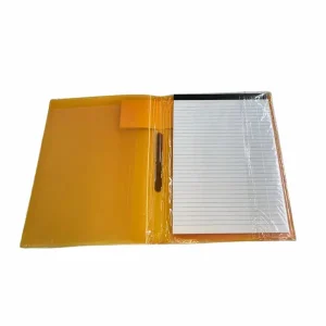Carpeta A4 plastica plana con block de notas
