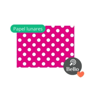 Papel plastificado Lunares Fucsia