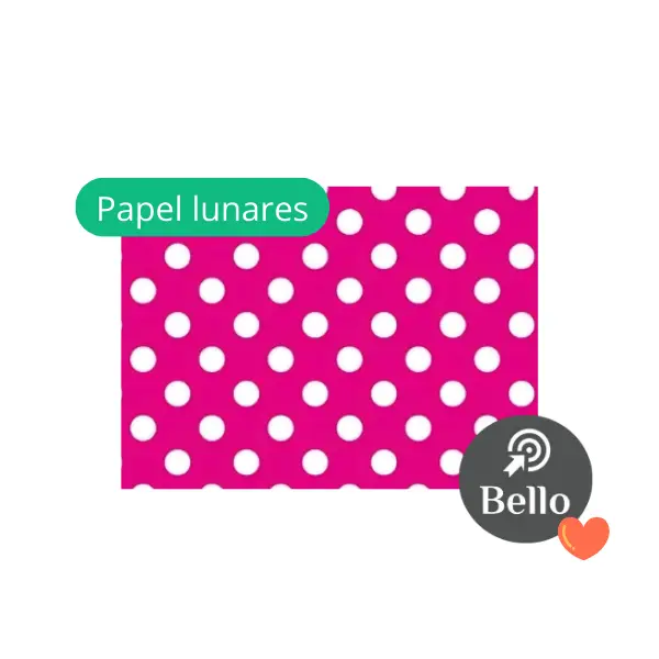 Papel plastificado Lunares Fucsia