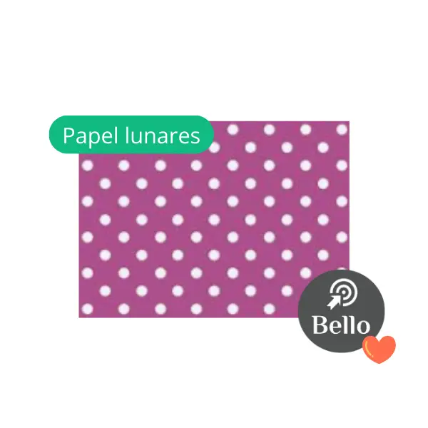 Papel plastificado Lunares Lila