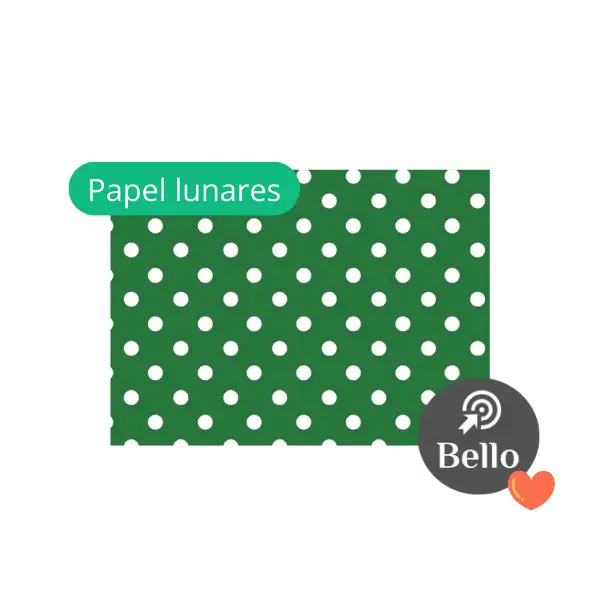 Papel plastificado Lunares Verde Oscuro