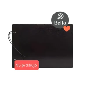 Carpeta Tapa fibra negra N5 Fibracap