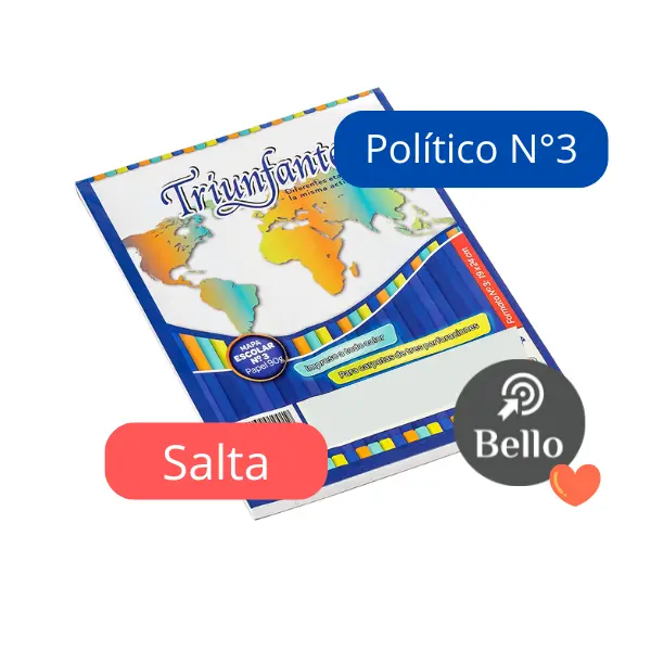 Mapas N3 Politico Salta X 40 unidades