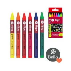 Crayones Filgo Fluo x 6 colores