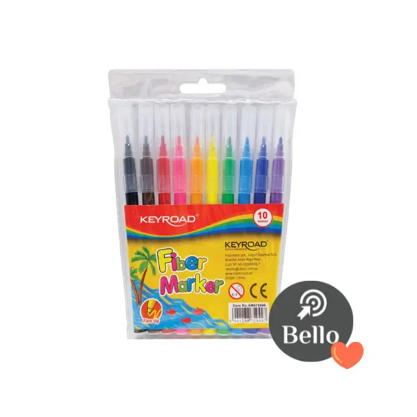Fibras Marcadores color keyroad x 10