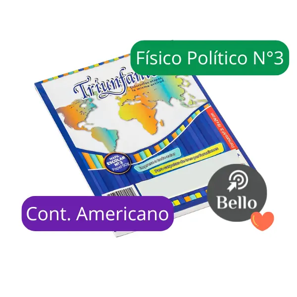 Mapas N3 Fisico politico Cont. Americano X 40 unidades