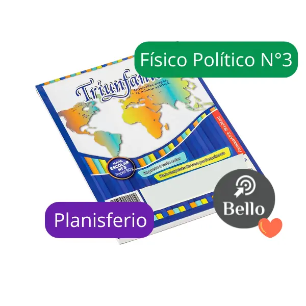Mapas N3 Fisico politico Planisferio X 40 unidades