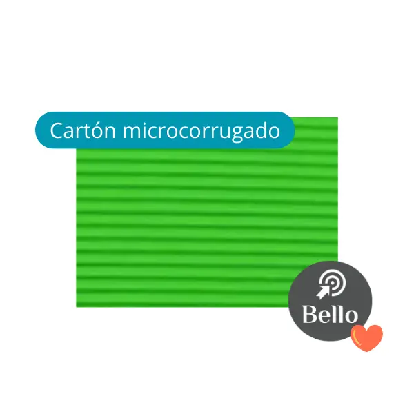 Carton Microcorrugado Verde Claro