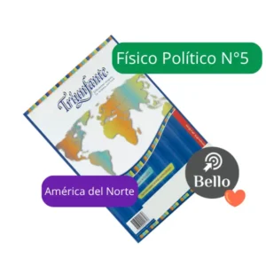 Mapas N5 Fisico politico America del Norte X 20 unidades
