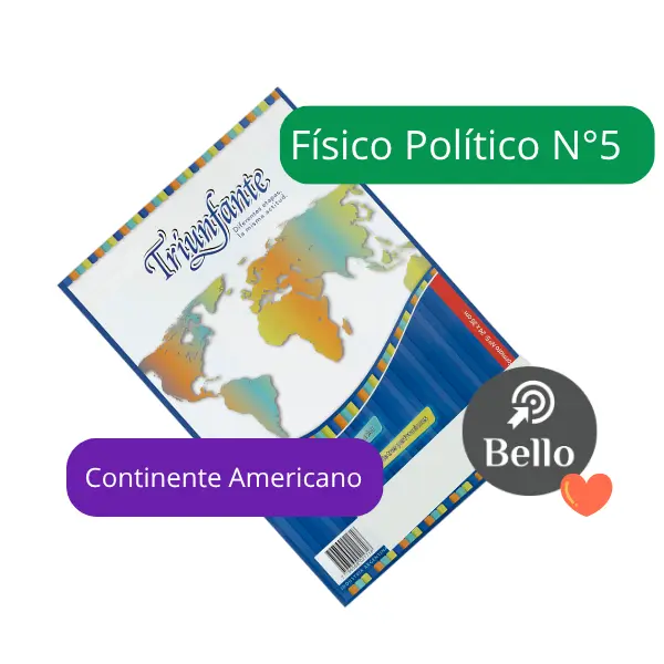 Mapas N5 Fisico politico Continente Americano X 20 unidades