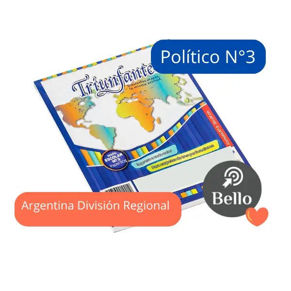 Mapas N3 Politico Argentina Division RegionalX 40 unidades
