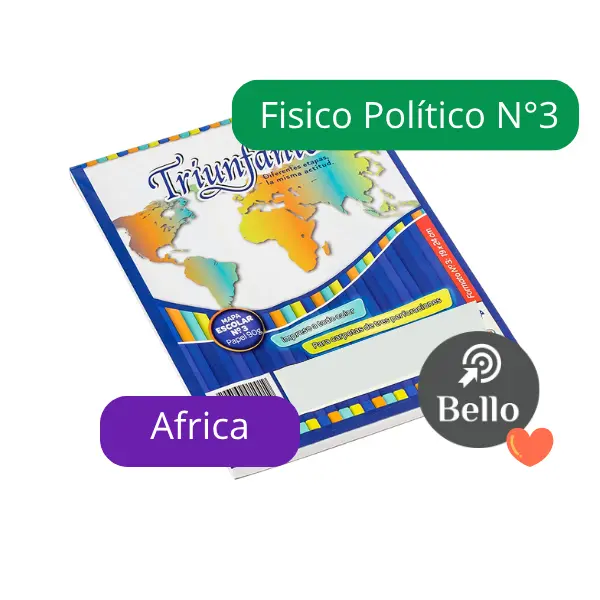 Mapas N3 Fisico politico Africa X 40 unidades
