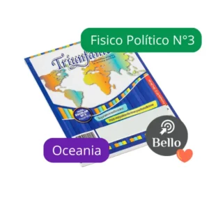 Mapas N3 Fisico politico Oceania X 40 unidades