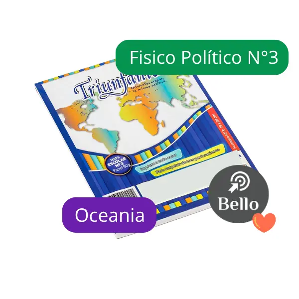 Mapas N3 Fisico politico Oceania X 40 unidades