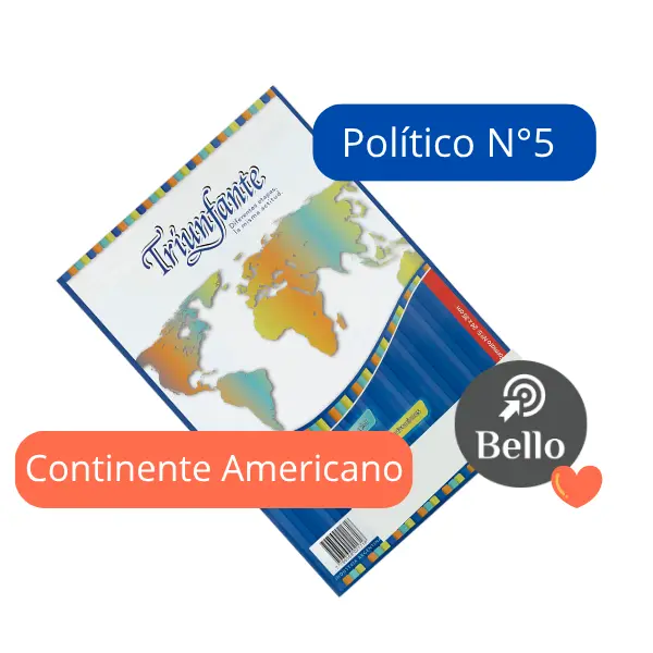 Mapas N5 Politico Continente Americano X 20 unidades