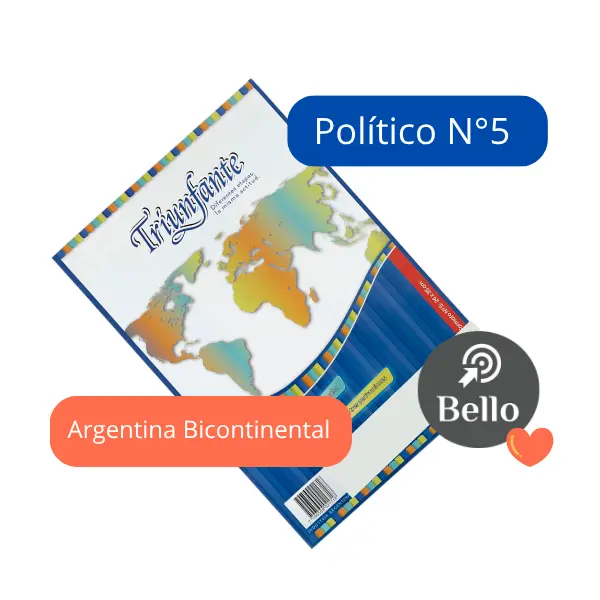 Mapas N5 Politico Argentina bicontinental X 20 unidades
