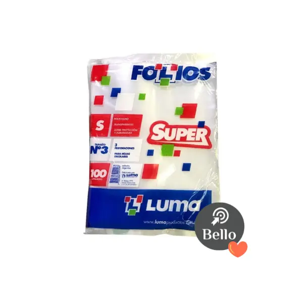 Folios Escolares n3 LUMA Super x 100u